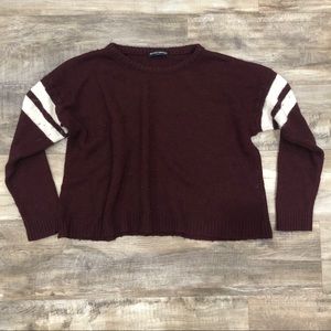 maroon & white Veena sweater
